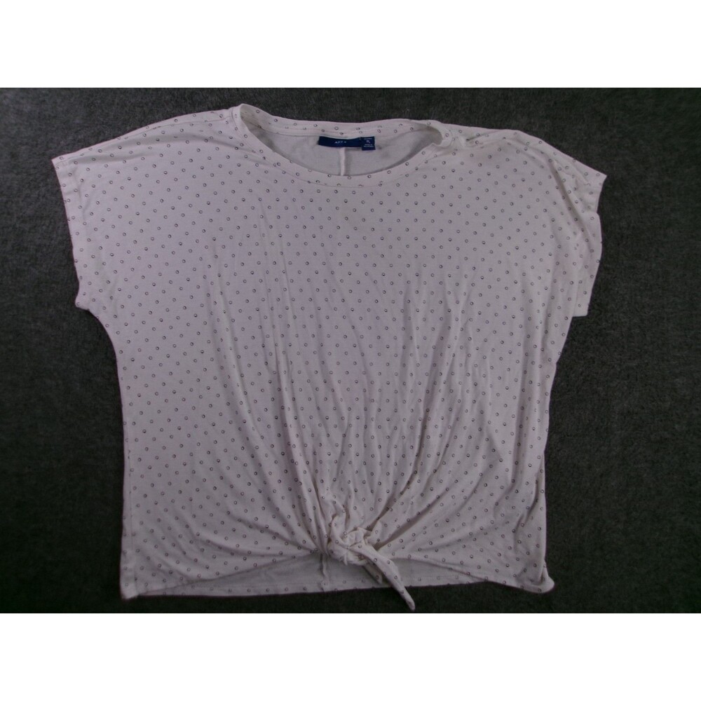APT 9 Top Women L Petite White Office Casual Work Base Layer Capsule Everyday